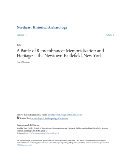A Battle of Remembrance: Memorialization and Heritage