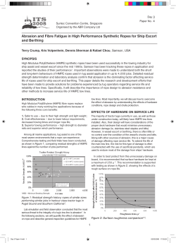 Abrasion and Fibre Fatigue in High Performance
