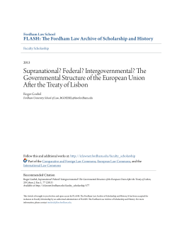Supranational? Federal? Intergovernmental?