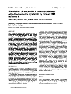 Stimulation of mouse DNA primasecatalyzed