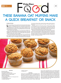 These banana oat muffins make a quick breakfast or