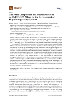 The Phase Composition and Microstructure of AlxCoCrFeNiTi Alloys