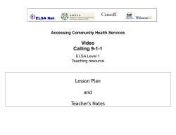 Teacher`s Guide for 911 Video PDF