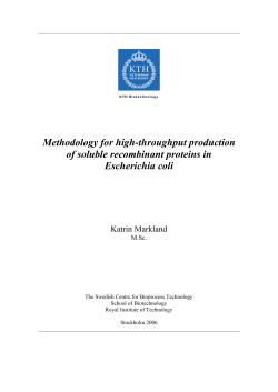 Methodology for high-throughput production of soluble