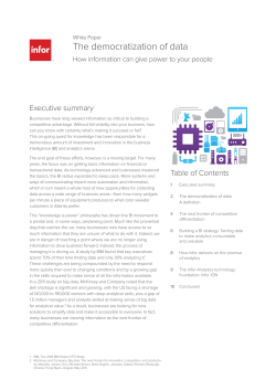The democratization of data