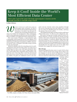 Keep it Cool! Inside the World`s Most Efficient Data