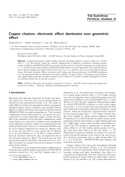 Copper clusters: electronic effect dominates over geometric effect