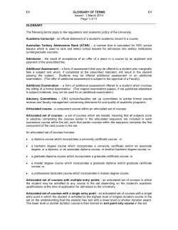 Interim Course/Subject Glossary