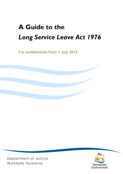 A guide to the Long Service Leave Act 1976 (for entitlements from 1