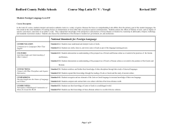 Latin V - Bedford County Public Schools