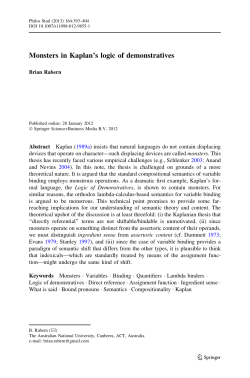 Monsters in Kaplan`s logic of demonstratives