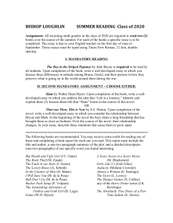 summer reading 2020 reading list