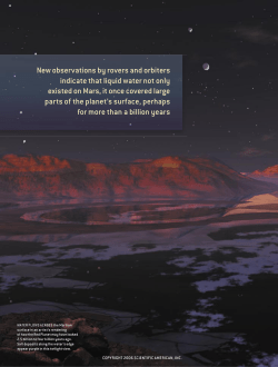 The Red Planet`s Watery Past