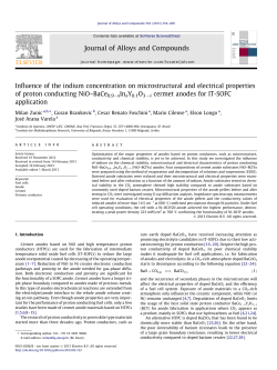 Influence of the indium concentration on microstructural and