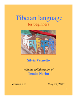 Tibetan language - Silvia Vernetto