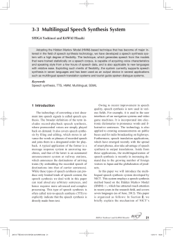 3-3 Multilingual Speech Synthesis System