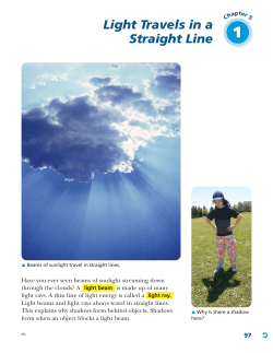 Light Travels in a Straight Line