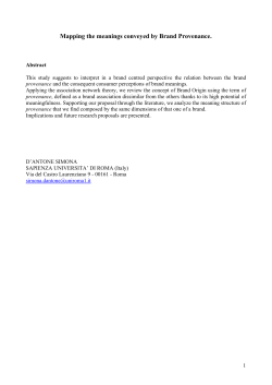 Mapping the meanings conveyed by Brand Origins