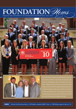FOUNDATION News - The University of Mississippi Foundation