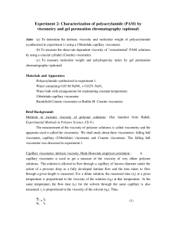 Experiment 2: Characterization of polyacrylamide (PAM) by