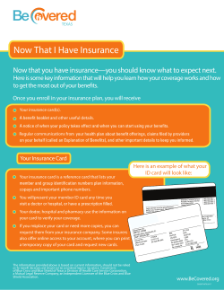 - Be Covered