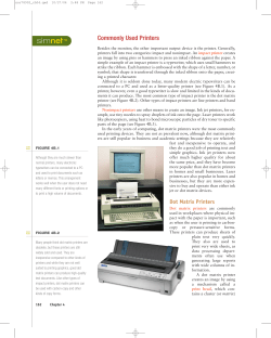 Commonly Used Printers