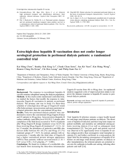 Extra-high-dose hepatitis B vaccination does not confer longer