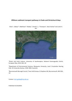 Offshore sediment transport pathways in Poole and