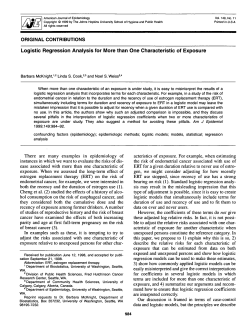 Logistic Regression Analysis for More than One Characteristic of
