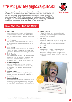 TOP Red NOse Day FuNDRAiSING IDeaS
