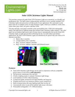 Solar LED Christmas Lights Manual