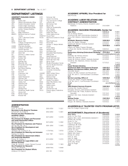 department listings - Western Michigan University
