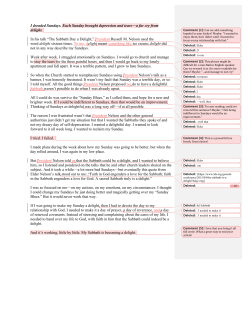 I dreaded Sundays. Each Sunday brought depression and tears&mdash;a