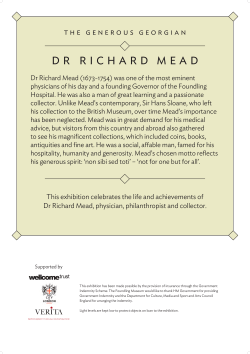 This exhibition celebrates the life and achievements of Dr Richard