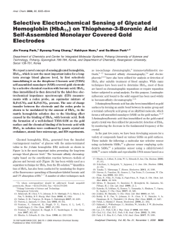 Selective Electrochemical Sensing of Glycated Hemoglobin