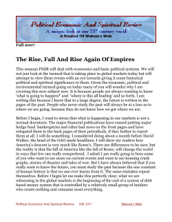 PESR: Fall 2007 Issue