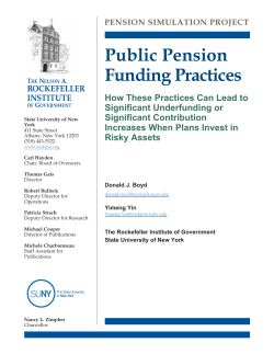 Public Pension Funding Practices - Rockefeller Institute of Government