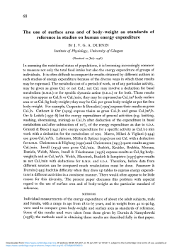 The use of surface area and of body