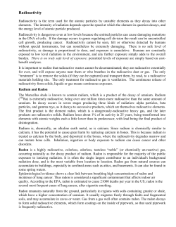Radioactivity - Catskill Citizens for Safe Energy