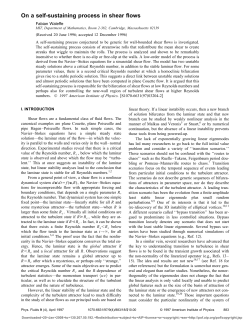 On a self-sustaining process in shear flows