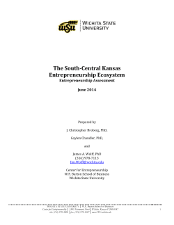 The South-Central Kansas Entrepreneurship Ecosystem Report