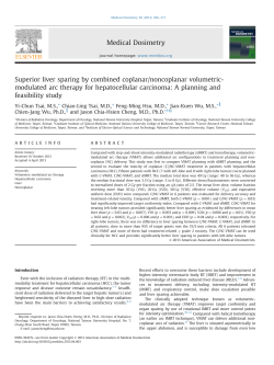 Superior liver sparing by combined coplanar/noncoplanar