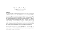 Historians in Search of Borders Mapping the European East by