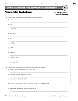 Convert Between Scientific and Standard Notation
