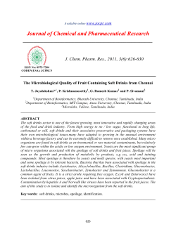 The Microbiological Quality of Fruit Containing Soft Drinks from