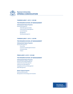 Ted Rogers School of Managment insert