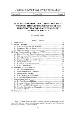 fear and loathing about the public right to know: the surprising