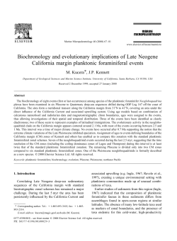 Biochronology and evolutionary implications of Late Neogene