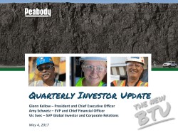 Quarterly Investor Update