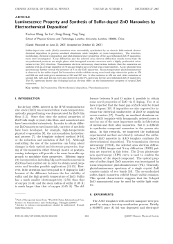 Luminescence Property and Synthesis of Sulfur